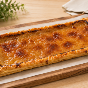 Tarta de hojaldre rústica y dorada